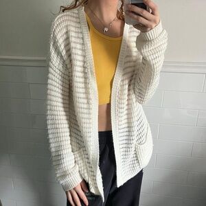 Cream/White Knit Cardigan